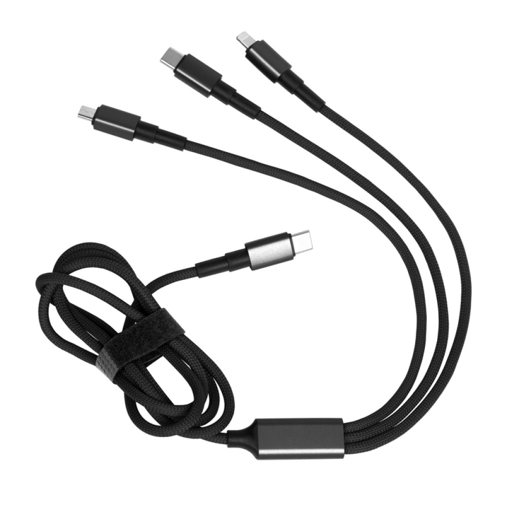 Зарядний кабель Solin Type-C 3в1 60W