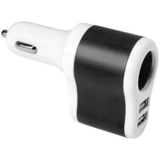 Автомобільний зарядний пристрій 2 порти USB 2.0 + розгалужувач
