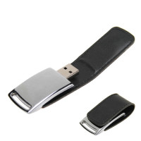 Флеш-пам'ять 64 Гб метал + шкіра