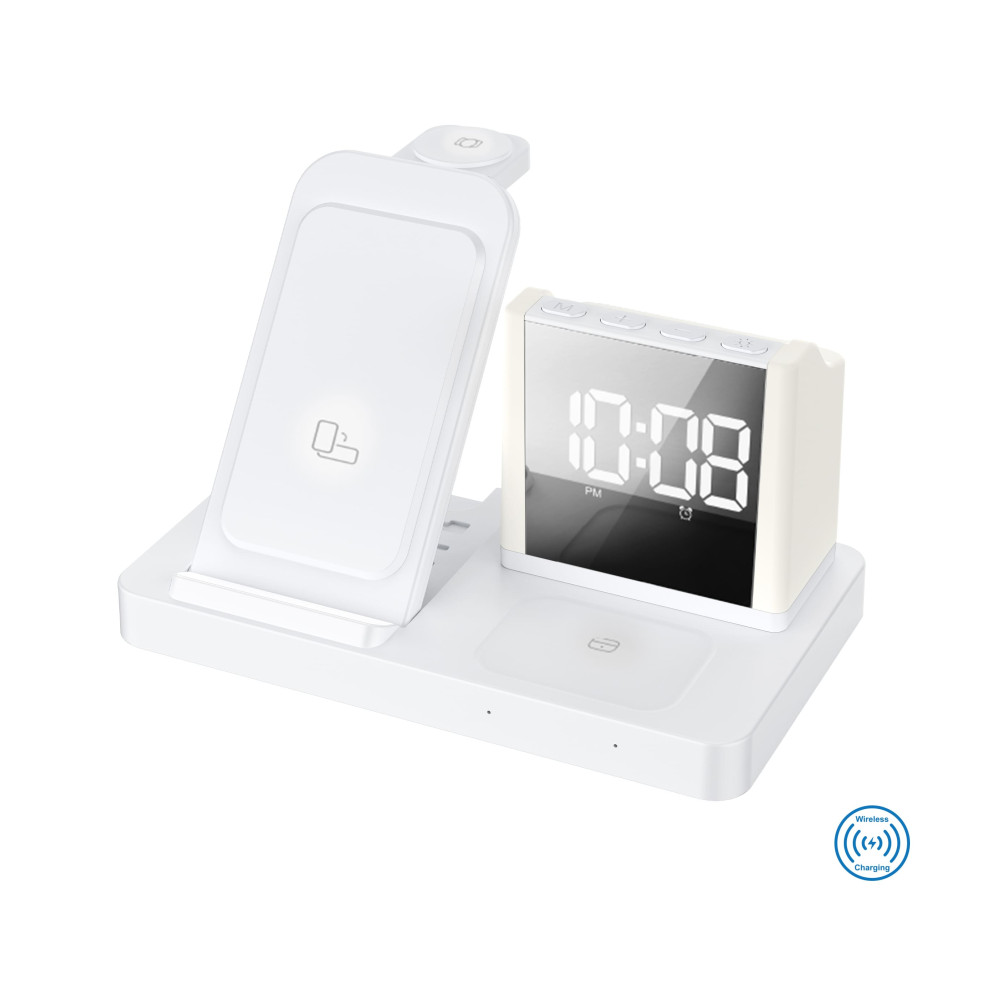 Бездротовий зарядний пристрій з годинником Time Dock