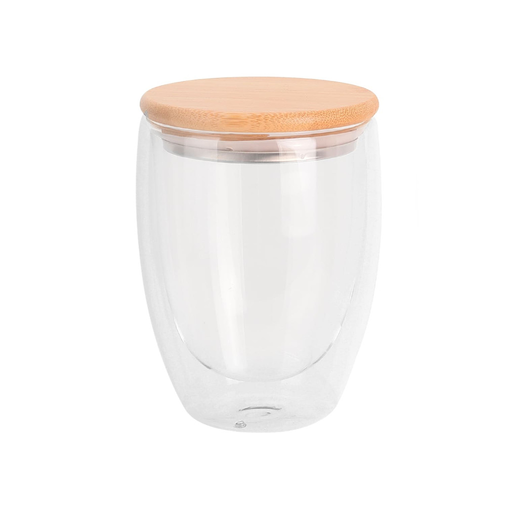 Стакан з подвійними стінками та бамбуковою кришкою Gino
