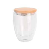 Стакан з подвійними стінками та бамбуковою кришкою Gino