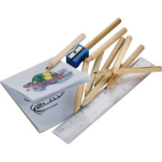 Олівці кольорові з розмальовками Easy Gifts Little Picasso, 10шт