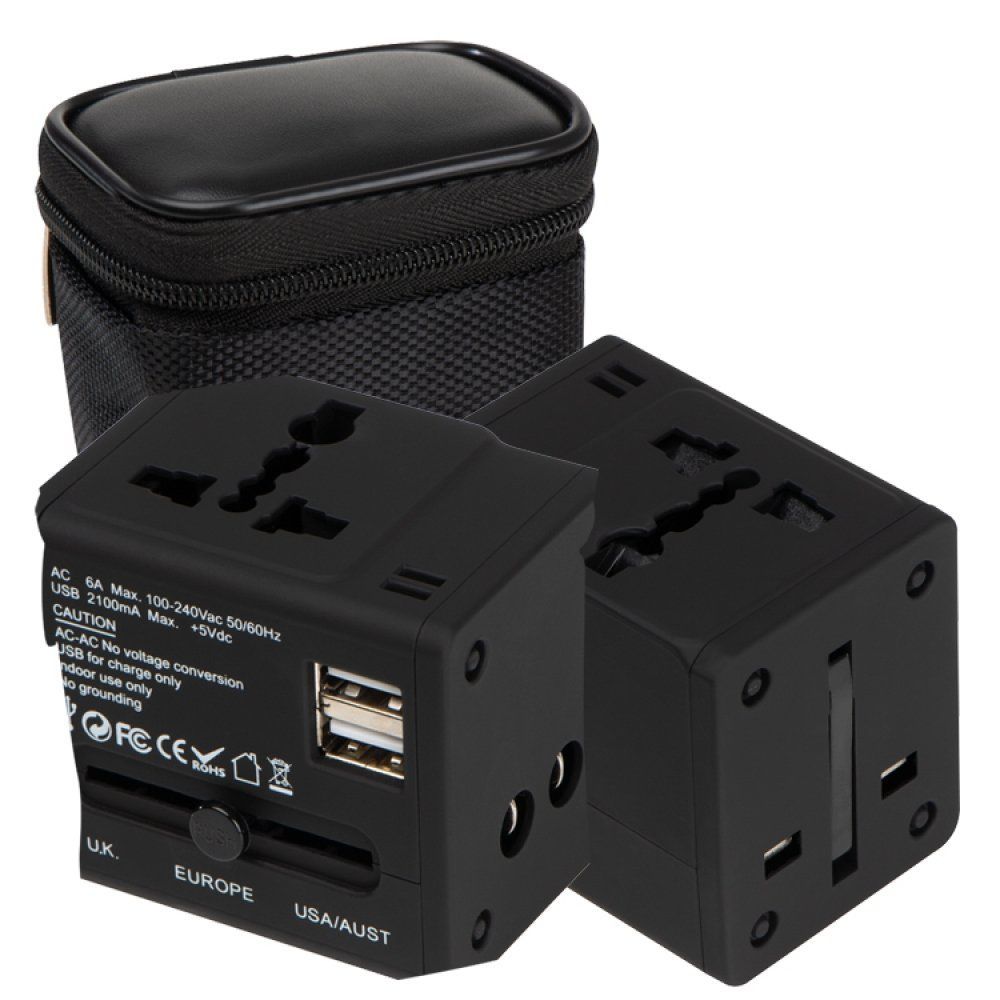 Адаптери USB/EU/USA Macma в чохлі