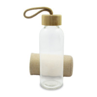 Пляшка для води 420 мл скляна Voyager Shaun, в чохлі з ручкою