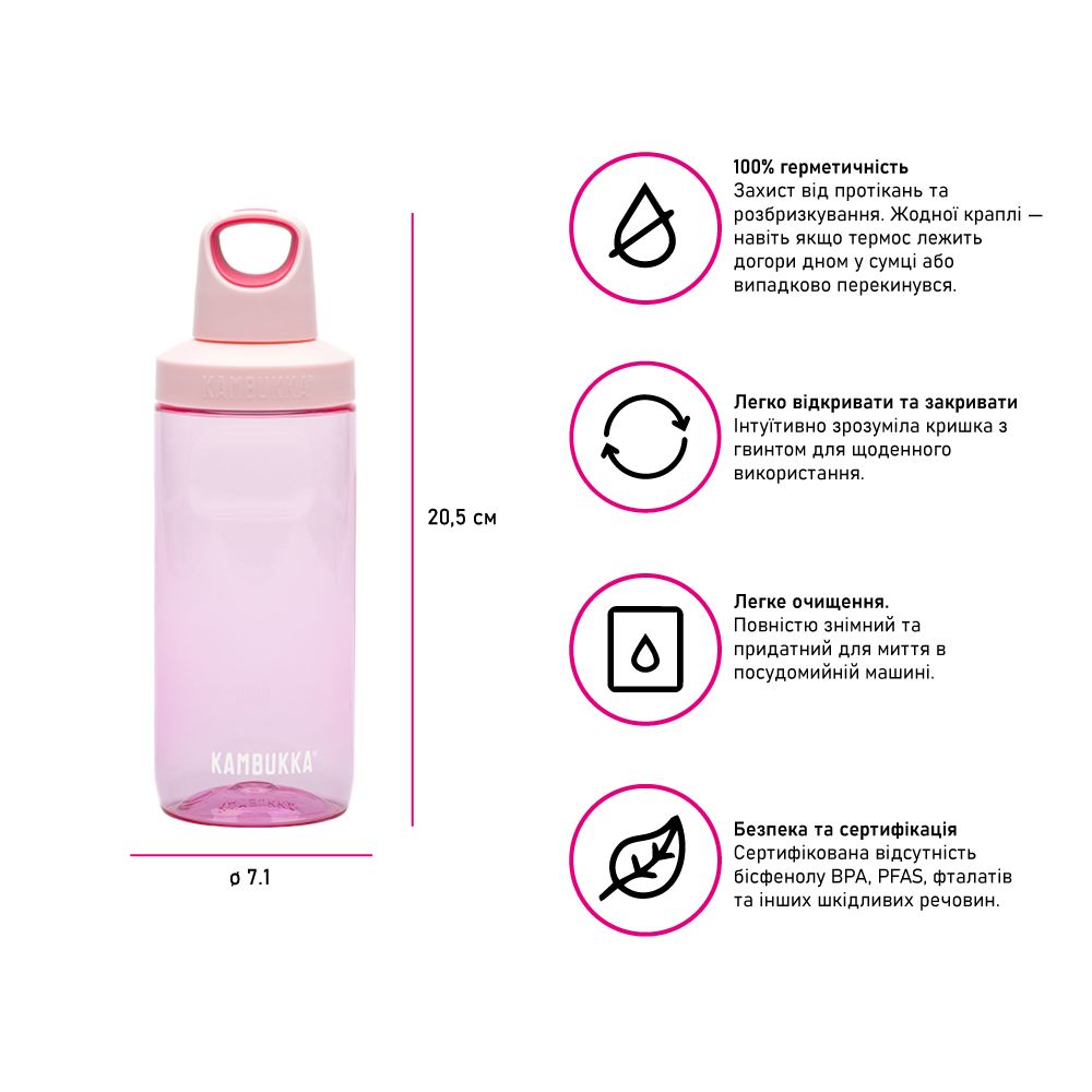 Пляшка для води 500 мл тританова Kambukka Reno