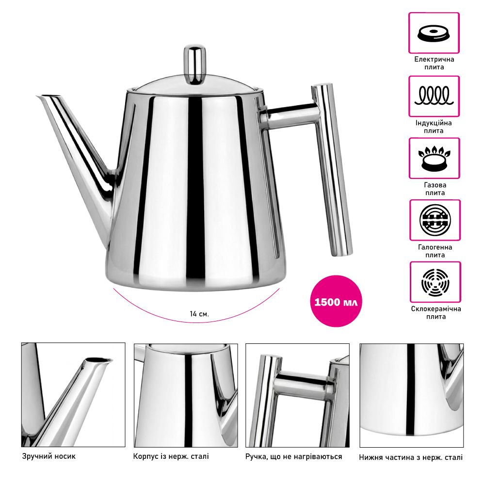 Заварник 1,5 л Flamberg Premium Sydney