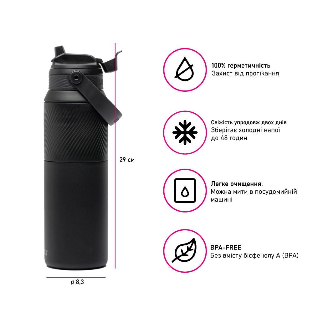 Термопляшка 1 л сталева 2в1 Kambukka Dupla Insulated